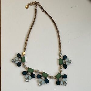 Elegant Green and Blue Statement Necklace